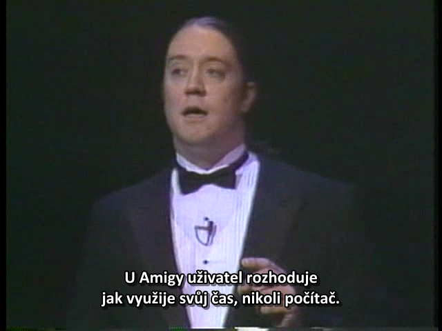 Robert Pariseau v roce 1985 při uvedení Amigy 1000 v Lincolnově centru v New Yorku