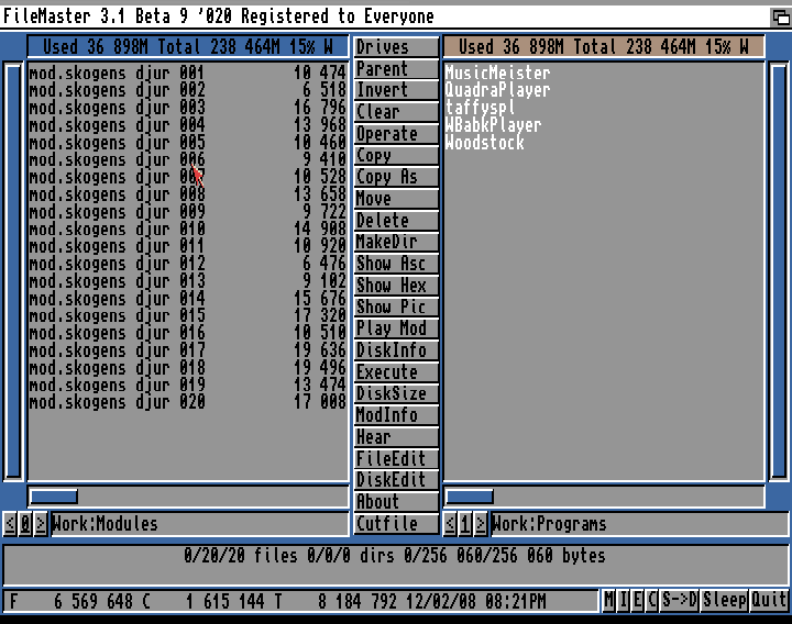 K jeho raným výtvorům patřil například i FileMaster - pokročilý správce souborů pro Workbench. Kdo by jej neznal.