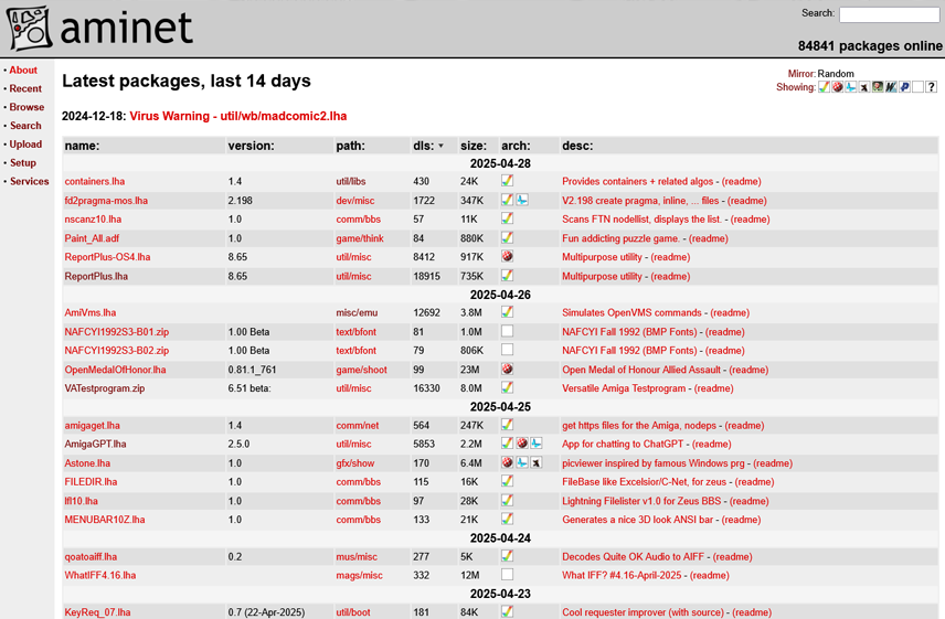 Aminet - největší softwarový archiv na světě