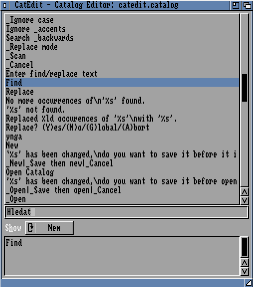 CatEdit pracuje na svém vlastním katalogu catedit