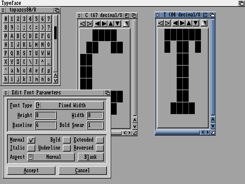 S bitmapovými fonty si TypeFace hbitě poradí typeface