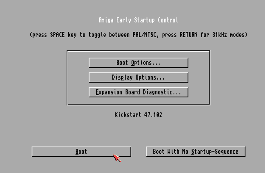 Early Startup Menu