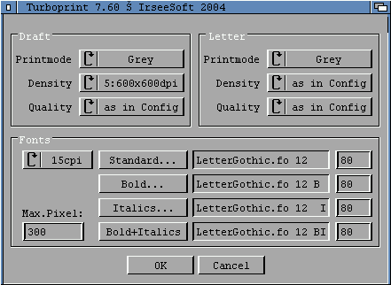 Text as Graphics - veškeré textové příkazy TurboPrintu se převedou na grafické.