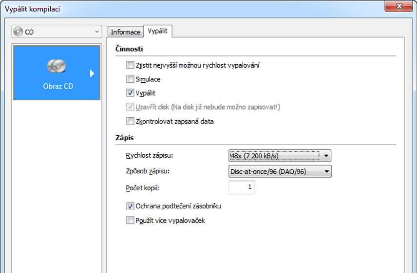 Vypalování CD32 her na PC