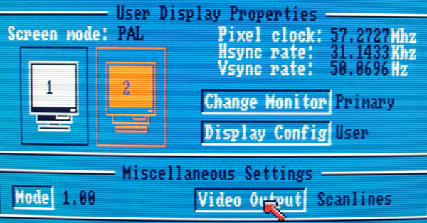 Detail scanlines emulace na LCD